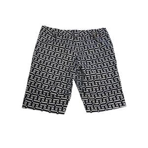 Tory Burch Bermuda Shorts Women Sz M Navy & Royal Blue White t prints